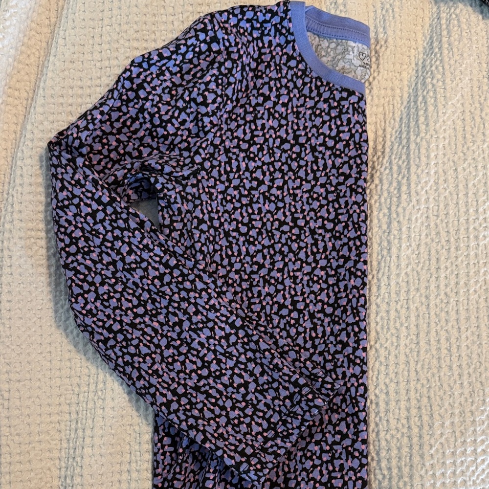 Primark Kids Long Sleeve Tee - Purple and Black